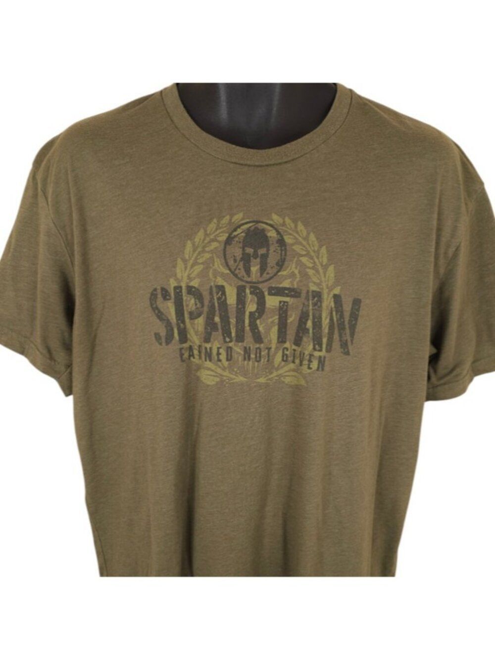 Spartan Race T Shirt Mens Size XL Green Earned Not Given